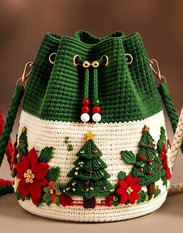 Christmas Tree Christmas crochet bag